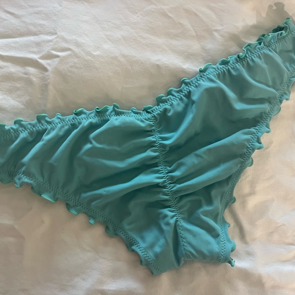 Shade & Shore Ruffle Cheeky Bikini Bottoms (teal) - Picture 2 of 2